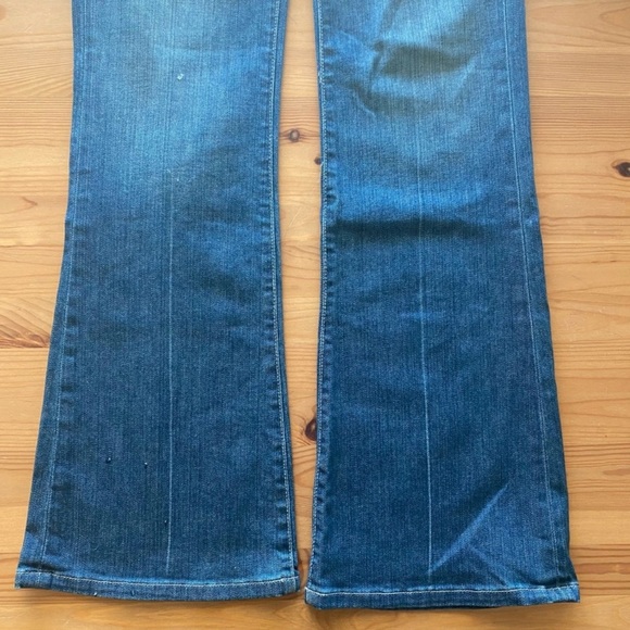 Classic Blue Denim Flared Jeans - Picture 4 of 7